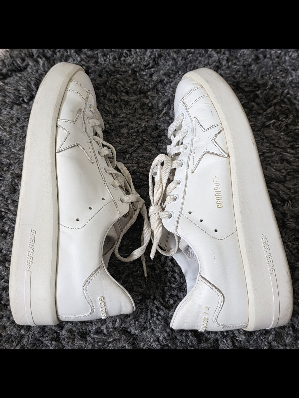 Golden Goose White Leather Sneaker Interior Tag Detail Size 37 - Picture 2 of 10